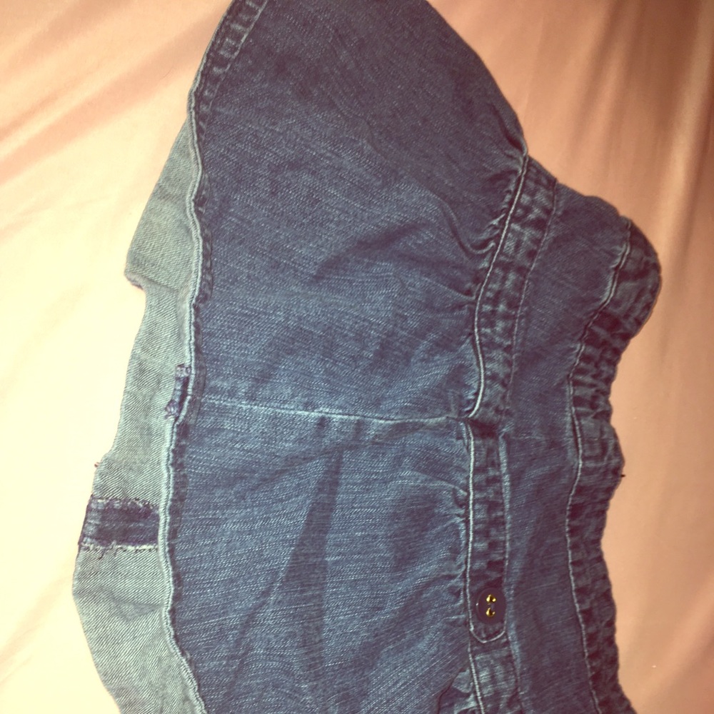Crazy 8 mini denim skirt.